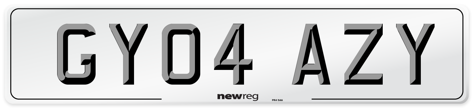 GY04 AZY Number Plate from New Reg